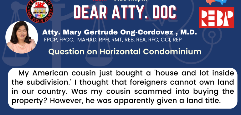 REBAP Q&A with Atty Doc Cordovez