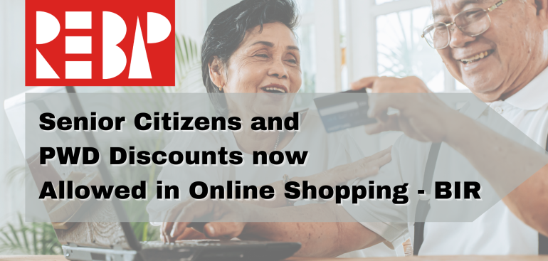 Senior Citizens and PWD Discounts now allowed in online shopping - BIR